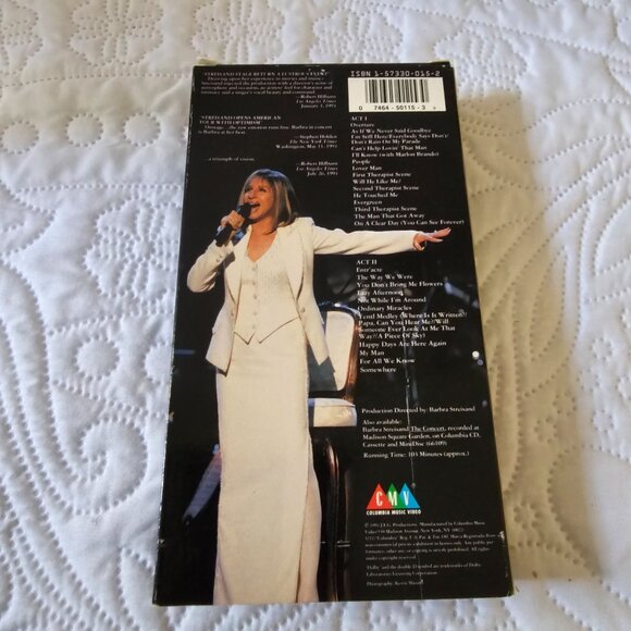 Barbra Streisand "The Concert" VHS Tape Live Anaheim 1994 Columbia Music Video 1 - Picture 2 of 9